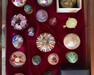 Blown Glass - Eggs and Paperweights