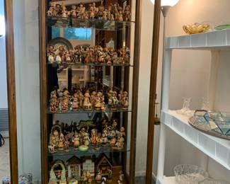 Anri Figurines and Cabinet