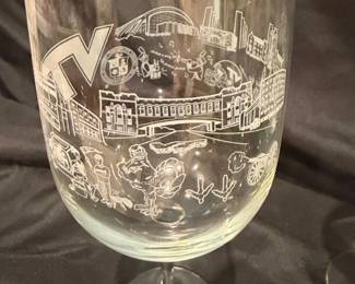 Virginia Tech Hokies Etched Wine Glasses Set of  fourth image