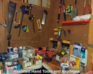 Assorted Hand Tools and Hardware