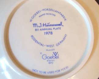 Goebel M. J. Hummel eighth Annual Plate second image