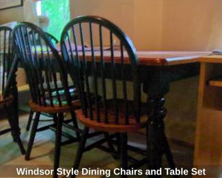 Windsor Style Dining Chairs and Table Set
