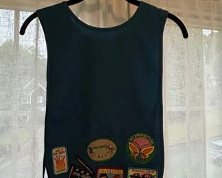 Vintage Daisy Girl Scout Tunic Apron Vest with Patches second image