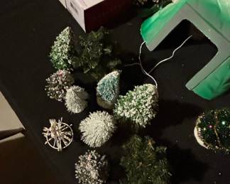 Department Assorted Christmas Village Trees and Accessories second image