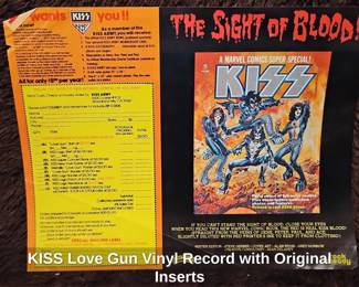 KISS Love Gun Vinyl Record with Original Inserts fourth image