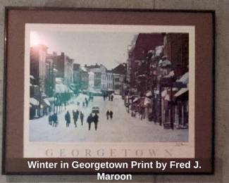 Winter in Georgetown Print by Fred J. Maroon