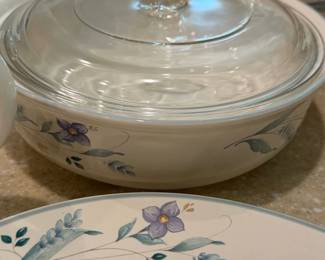 Pfaltzgraff April Casserole Dish, Spoon Holder, and Creamer