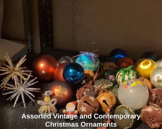 Assorted Vintage and Contemporary Christmas Ornaments