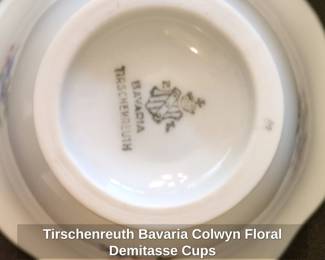 Tirschenreuth Bavaria Colwyn Floral Demitasse Cups second image