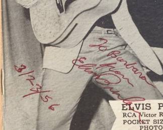 Vintage Elvis Presley and James Dean Memorabilia Scrapbook with Autographed Photo fifth image