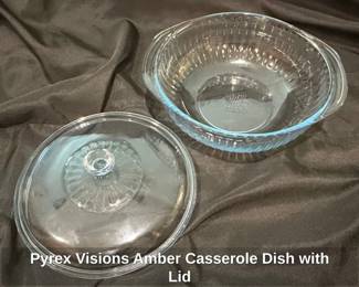 Pyrex Visions Amber Casserole Dish with Lid second image