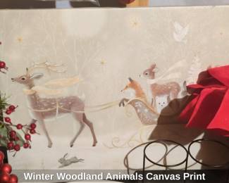 Winter Woodland Animals Canvas Print