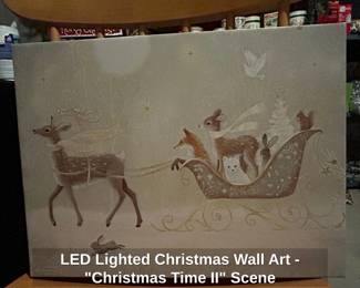 LED Lighted Christmas Wall Art  Christmas Time II Scene