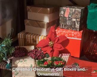 Christmas Decorative Gift Boxes and Ornaments