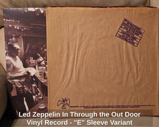 Led Zeppelin In Through the Out Door Vinyl Record  E Sleeve Variant