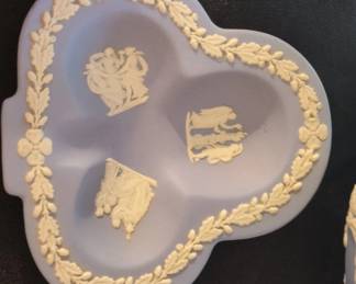 Wedgwood Dancing Hours Jasperware Clover Shaped Trinket Dish
