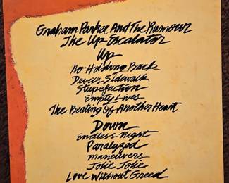 Graham Parker And The Rumour  The Up Escalator Vinyl LP second image