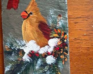 South Eden Art Cardinal Slate Painting third image
