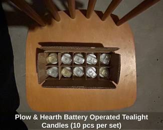 Plow  Hearth Battery Operated Tealight Candles  pcs per set
