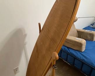 Oval Cheval Mirror with OakStyle Wooden Stand second image