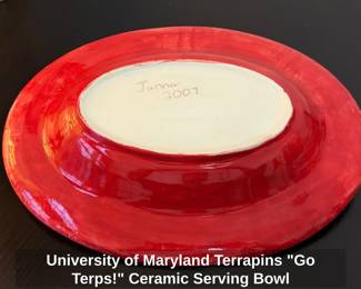 University of Maryland Terrapins Go Terps Ceramic Serving Bowl second image