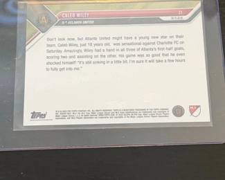 Caleb Wiley Topps NOW Atlanta United Soccer Card  second image