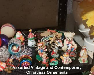 Assorted Vintage and Contemporary Christmas Ornaments third image