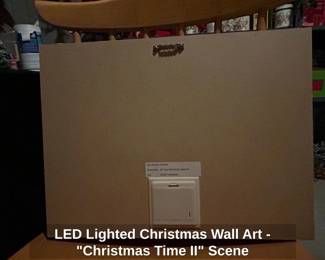 LED Lighted Christmas Wall Art  Christmas Time II Scene second image