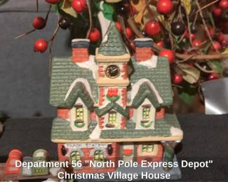 Department North Pole Express Depot Christmas Village House