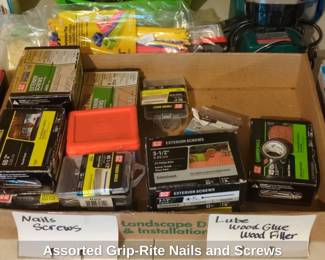 Assorted GripRite Nails and Screws