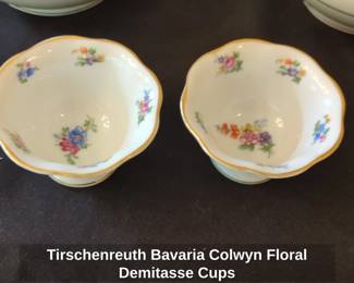 Tirschenreuth Bavaria Colwyn Floral Demitasse Cups