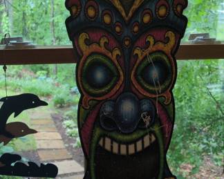 Flat Cutout Tiki Mask Wall Decor