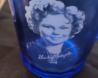Shirley Temple Cobalt Blue Glass Pitcher or Creamer second image