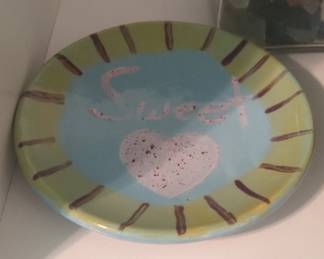 HandPainted Ceramic Sweetheart Plate