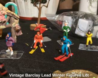 Vintage Barclay Lead Winter Figures Lot