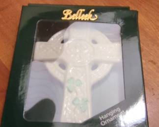 Belleek St. Kierans Celtic Cross Ornament