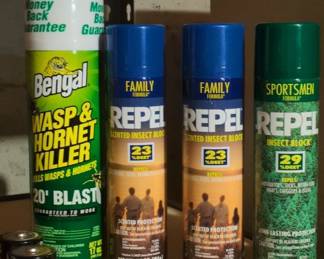 Bengal Wasp  Hornet Killer Spray, Family Formula Repel Scented Insect Block, and Sportsmen Formula Repel Insect Block