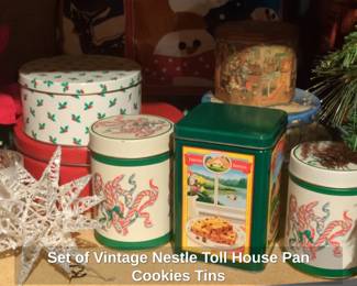 Set of Vintage Nestle Toll House Pan Cookies Tins