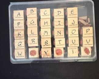 Stampin Up Brushstroke Alphabet Rubber Stamps