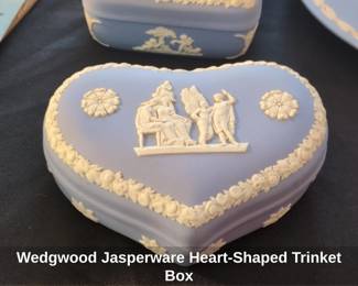 Wedgwood Jasperware HeartShaped Trinket Box