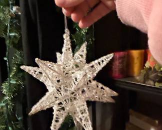Set of Glittering Star Ornaments fourth image