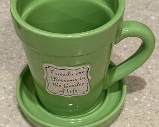 Friends are Blossoms in the Garden of Life Mug with Saucer