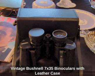 Vintage Bushnell x Binoculars with Leather Case