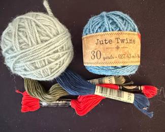 Jute Twine and Embroidery Floss Assortment