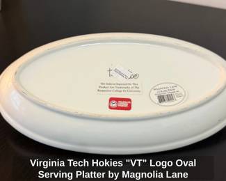 Virginia Tech Hokies VT Logo Oval Serving Platter by Magnolia Lane Collection second image