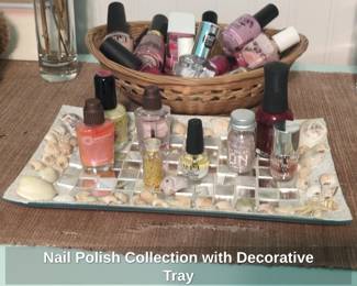 Nail Polish Collection with Decorative Tray