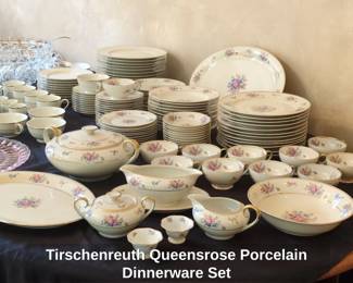 Tirschenreuth Queensrose Porcelain Dinnerware Set