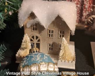 Vintage Putz Style Christmas Village House