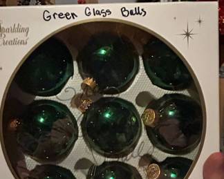 Sparkling Creations Green Glass Christmas Ornaments second image