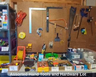 Assorted Hand Tools and Hardware Lot